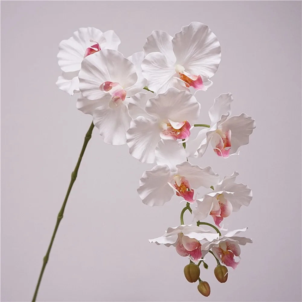 9-Head Artificial Phalaenopsis Orchid Silk Flower Stem 98cm Artificial Silk Flower Axl