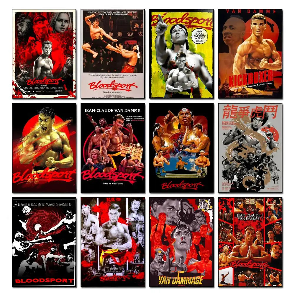 Bloodsport Movie Poster – HD Waterproof Wall Art Print Movie Art Poster Axl