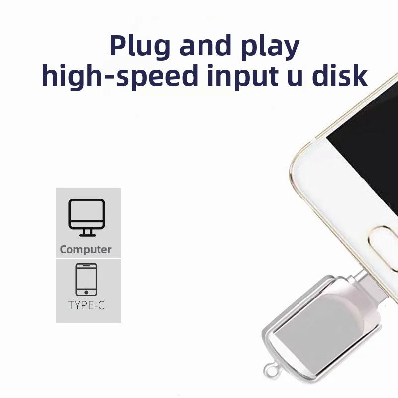 2-in-1 USB Type-C Flash Drive 32GB 64GB 128GB Metal Dual USB Flash Drive Axl