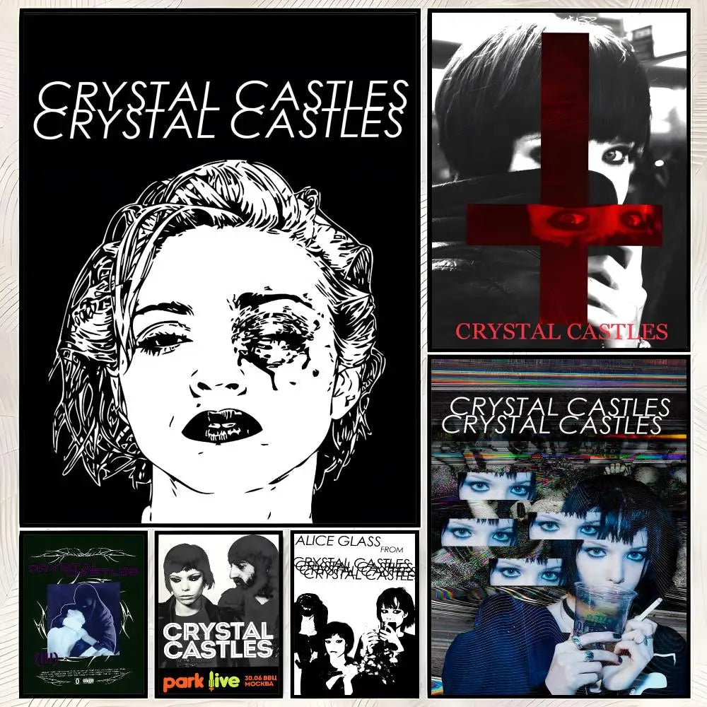 Crystal Castles Music Poster – Self-Stick HD Wall Art Decor Wall Art Poster Axl