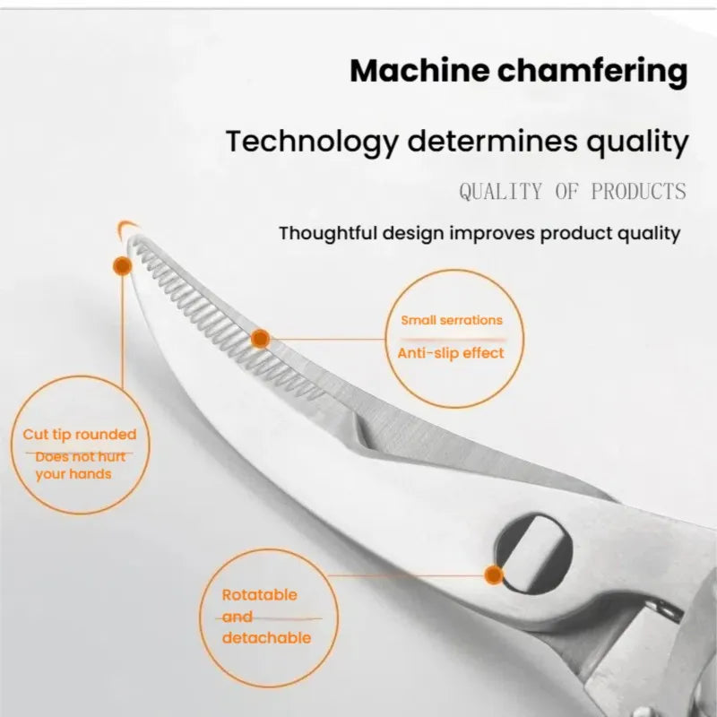 Heavy Duty Kitchen Scissors – Ultra Sharp Stainless Steel Shears Kitchen Scissors Axl