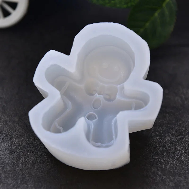 Gingerbread Man Silicone Mold – DIY Candle & Cake Craft Silicone Craft Mold Axl
