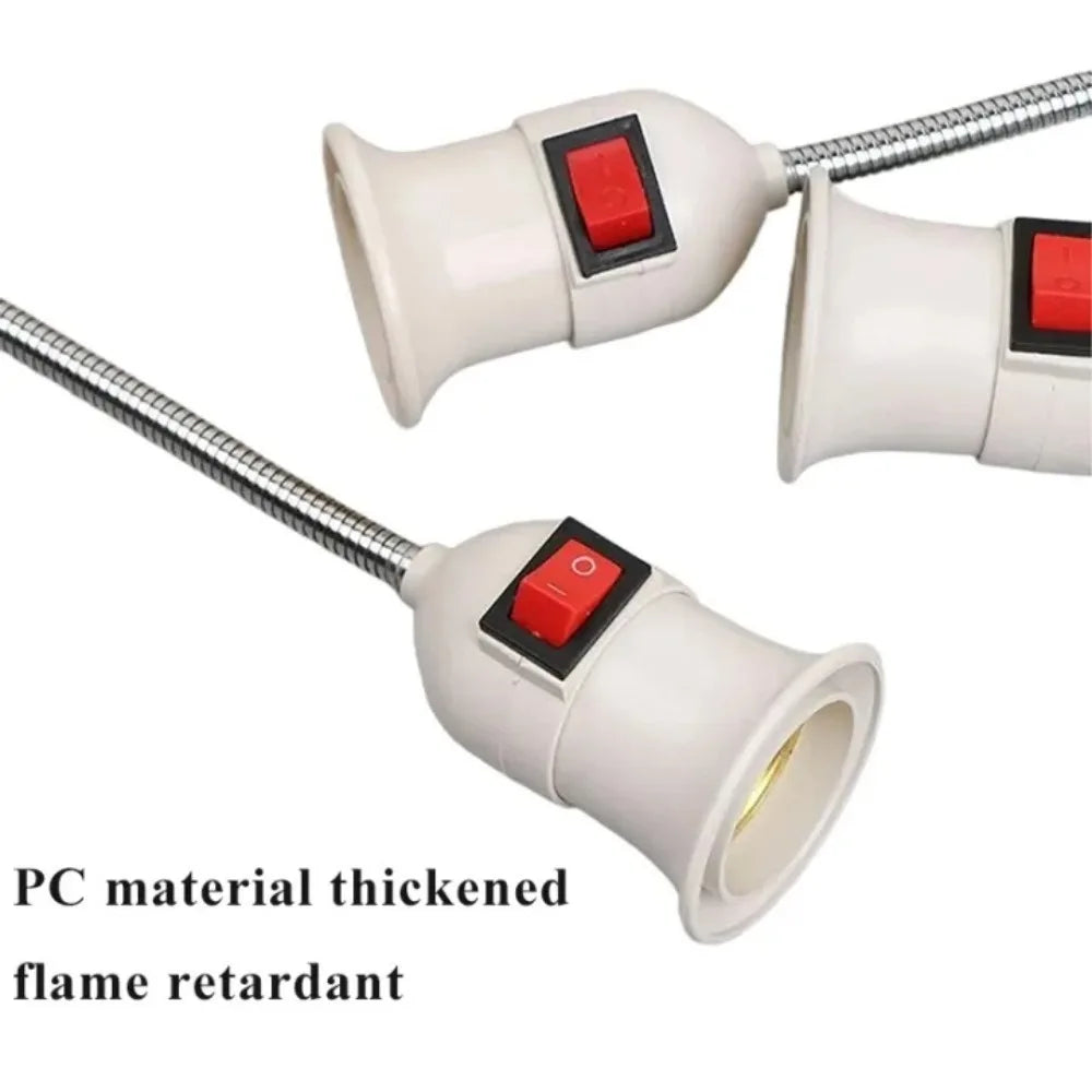 E27 Swivel Gooseneck Lamp Holder – Flexible 360° Bulb Socket Lamp Holder Socket Axl