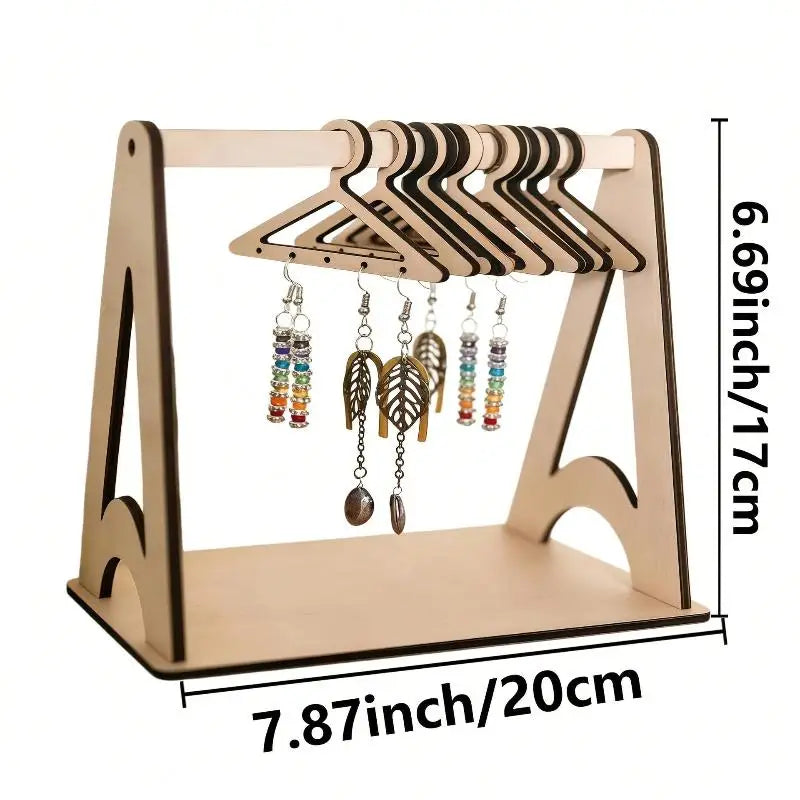 Mini Wooden Hanging Earring Display Stand & Organizer Rack Earring Display Stand Axl