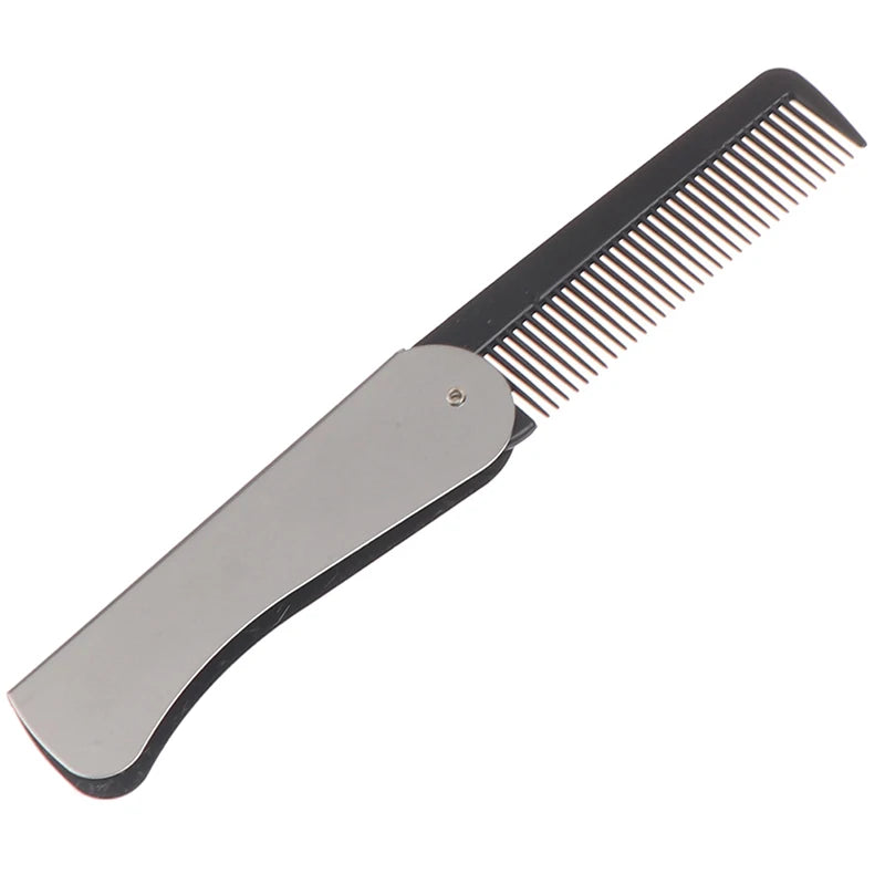 Portable Foldable Metal Pocket Comb – Hair & Beard Grooming Folding Pocket Comb Axl onesize