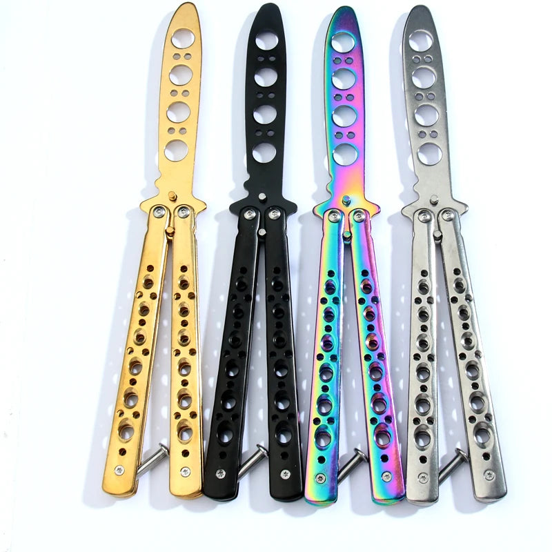 Butterfly Knife Trainer – Stainless Steel Safe Practice Tool Practice Knife Trainer Axl