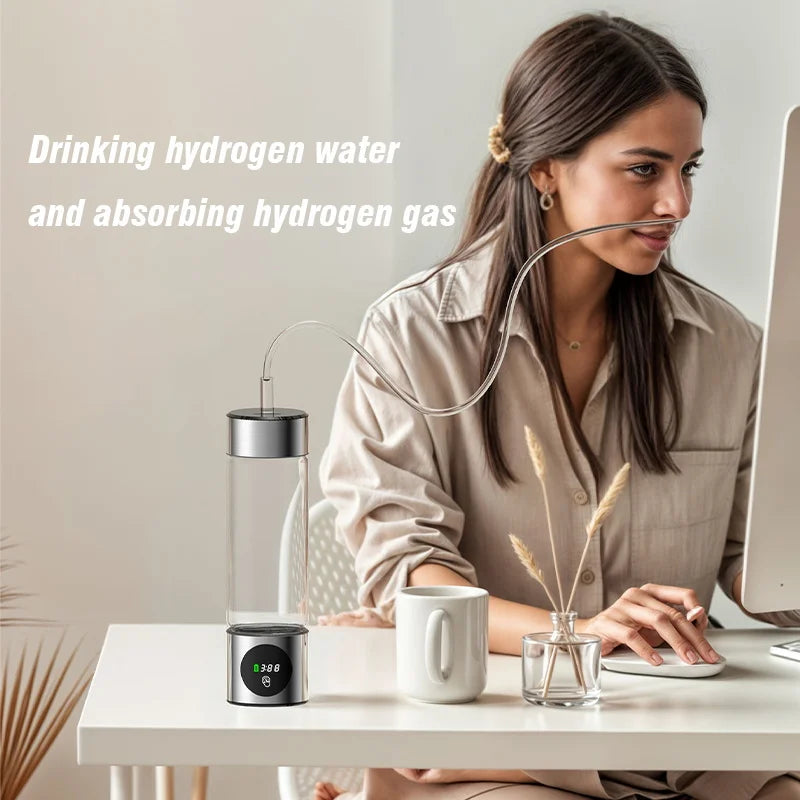 BALASHOV Hydrogen Water Bottle SPE+PEM 460ml | LED Display Hydrogen Water Bottle Axl
