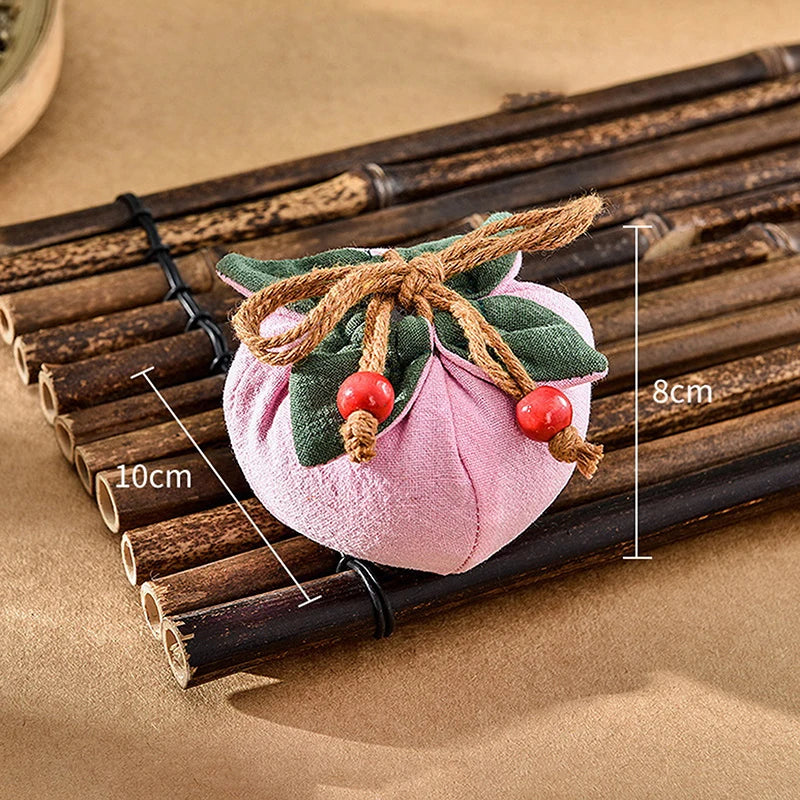 Persimmon Lucky Drawstring Bag – Chinese Fortune Charm Sachet Fortune Charm Sachet Axl A3