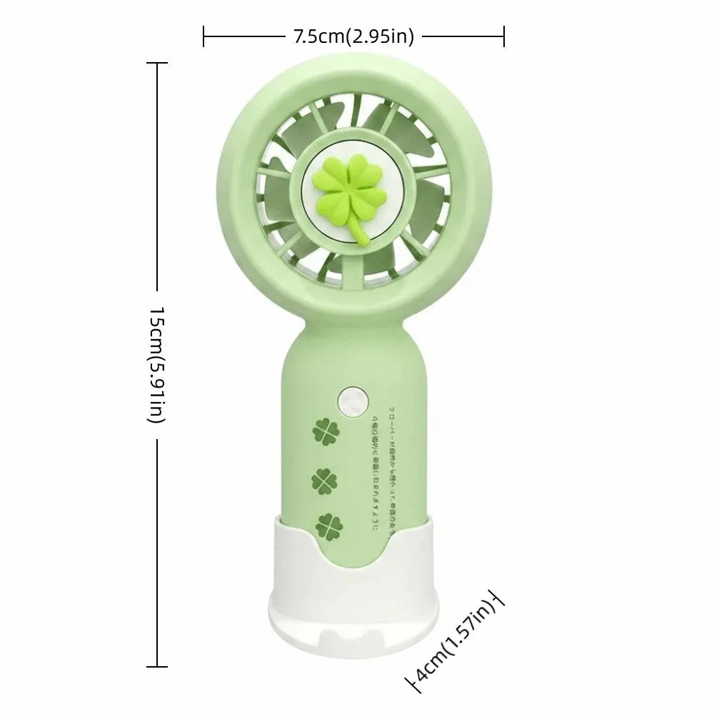 USB Rechargeable Mini Handheld Fan – Clover Design Mini Handheld Fan Axl