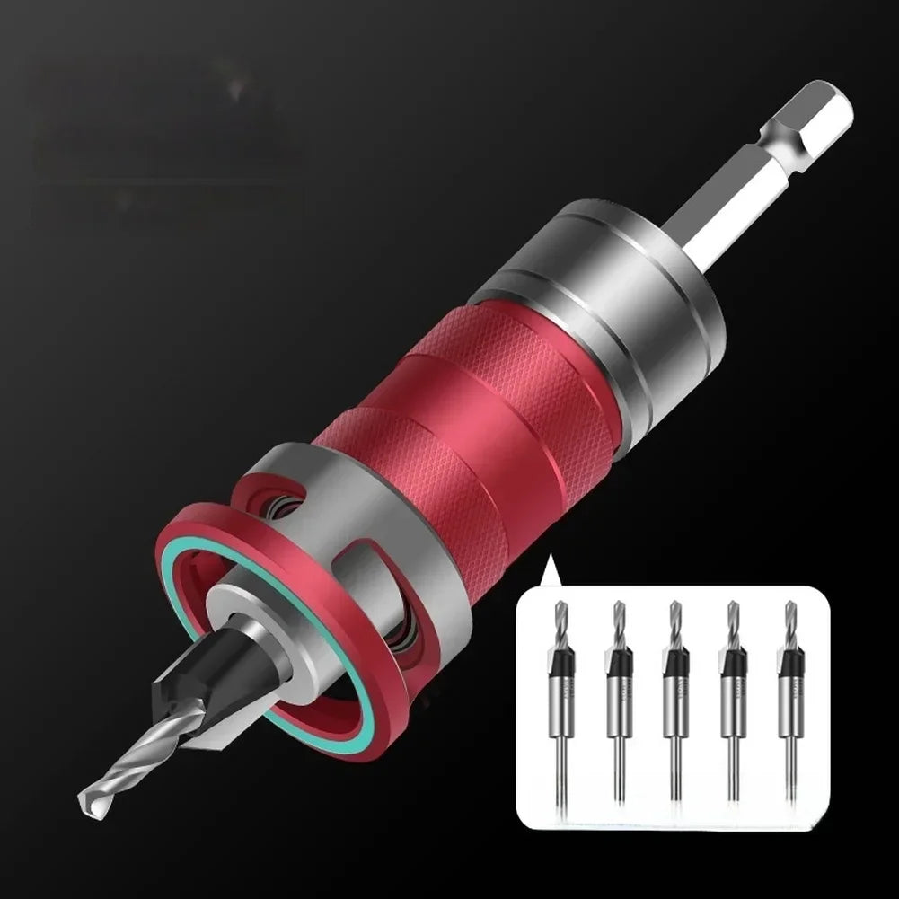 4-Flute Countersink Drill Bit with Depth Stop | 1/4" Hex Shank Countersink Drill Bit Axl
