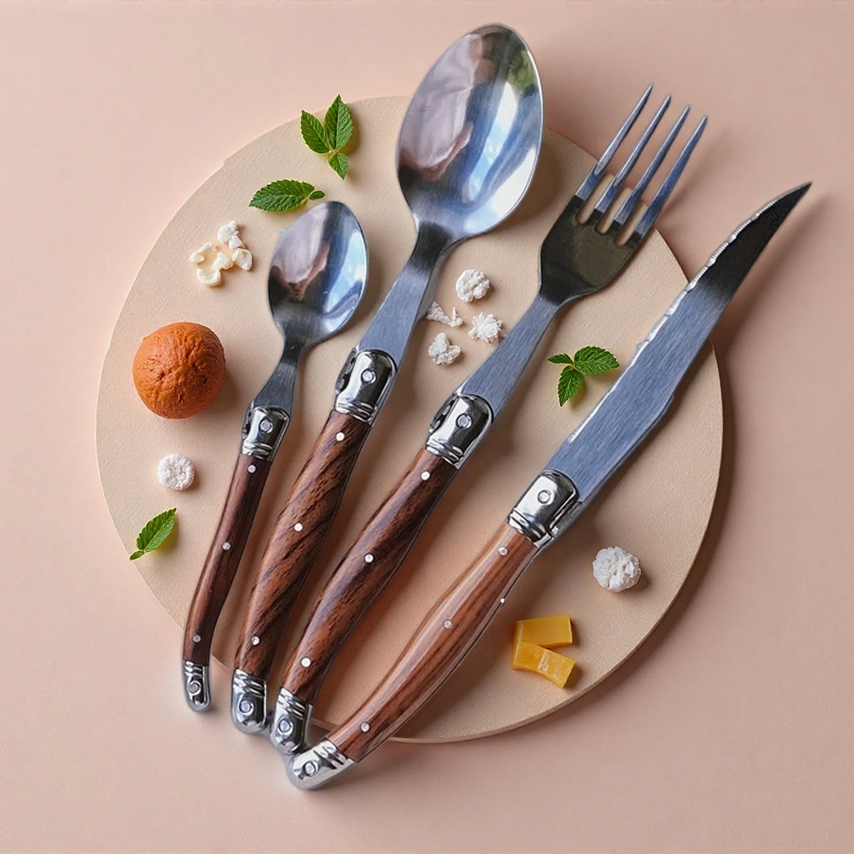 4-Piece Stainless Steel Cutlery Set – Steak Knife, Fork & Spoon Cutlery Set Axl