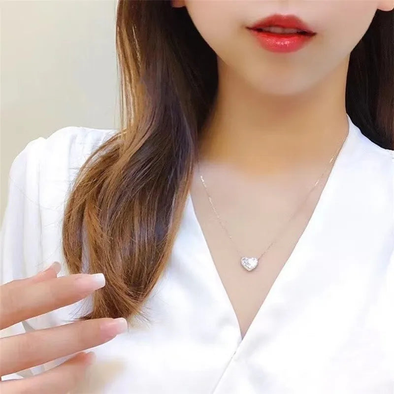 Huitan CZ Pendant Necklace – Women's Wedding Fashion Jewelry Pendant Necklace Axl