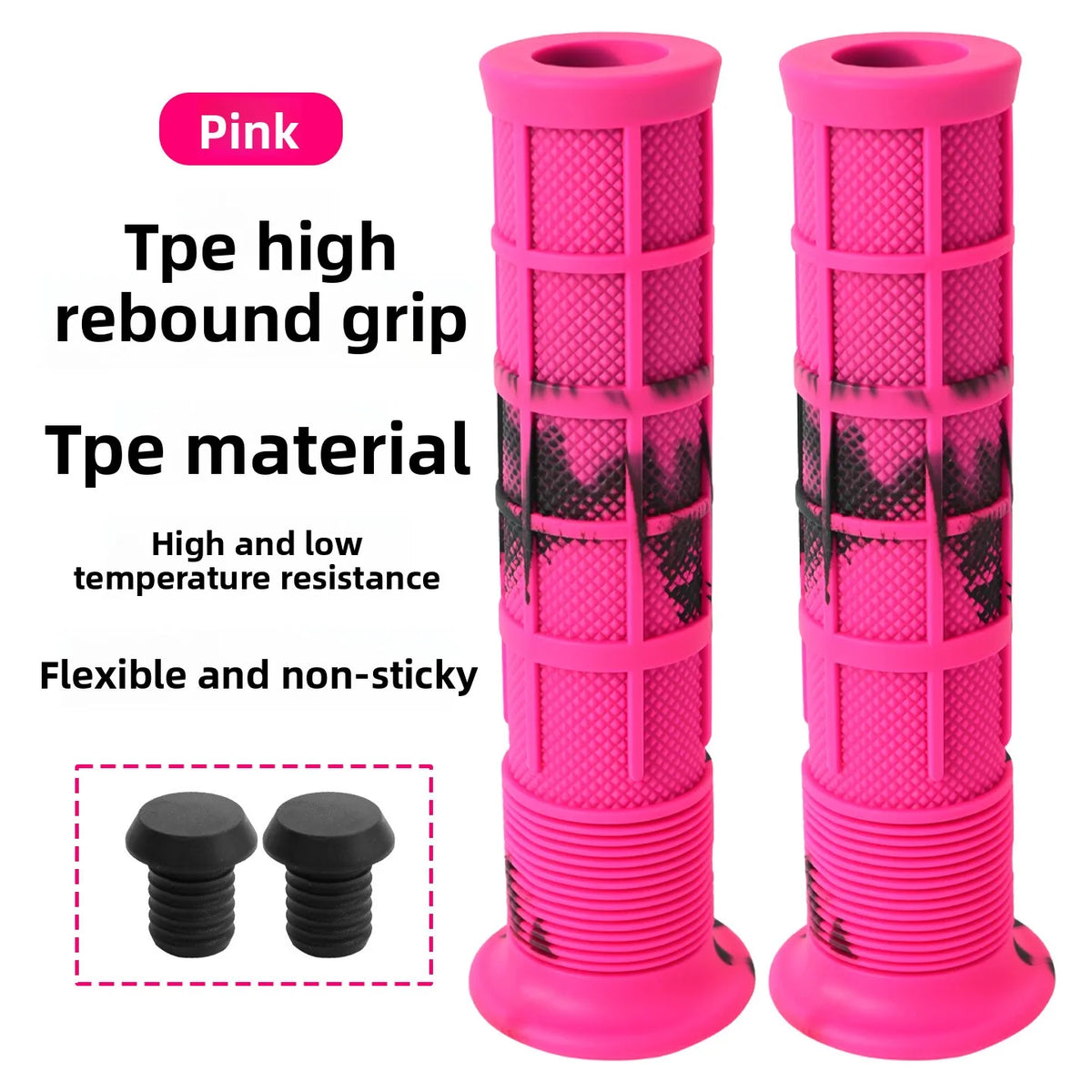 TPE Camo Bike Handlebar Grips – Anti-Slip & Shock-Absorbing Bike Handlebar Grips Axl Glittering powder