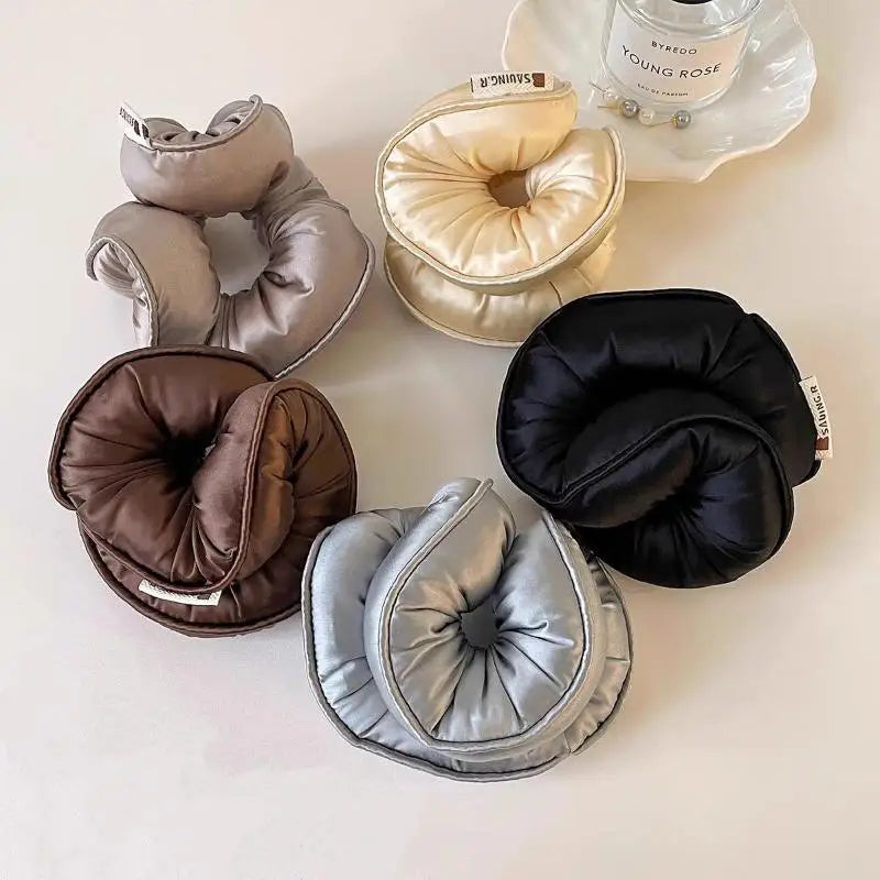 Satin Sponge Hair Scrunchies – Soft Elastic Ponytail Holders Hair Scrunchies Axl