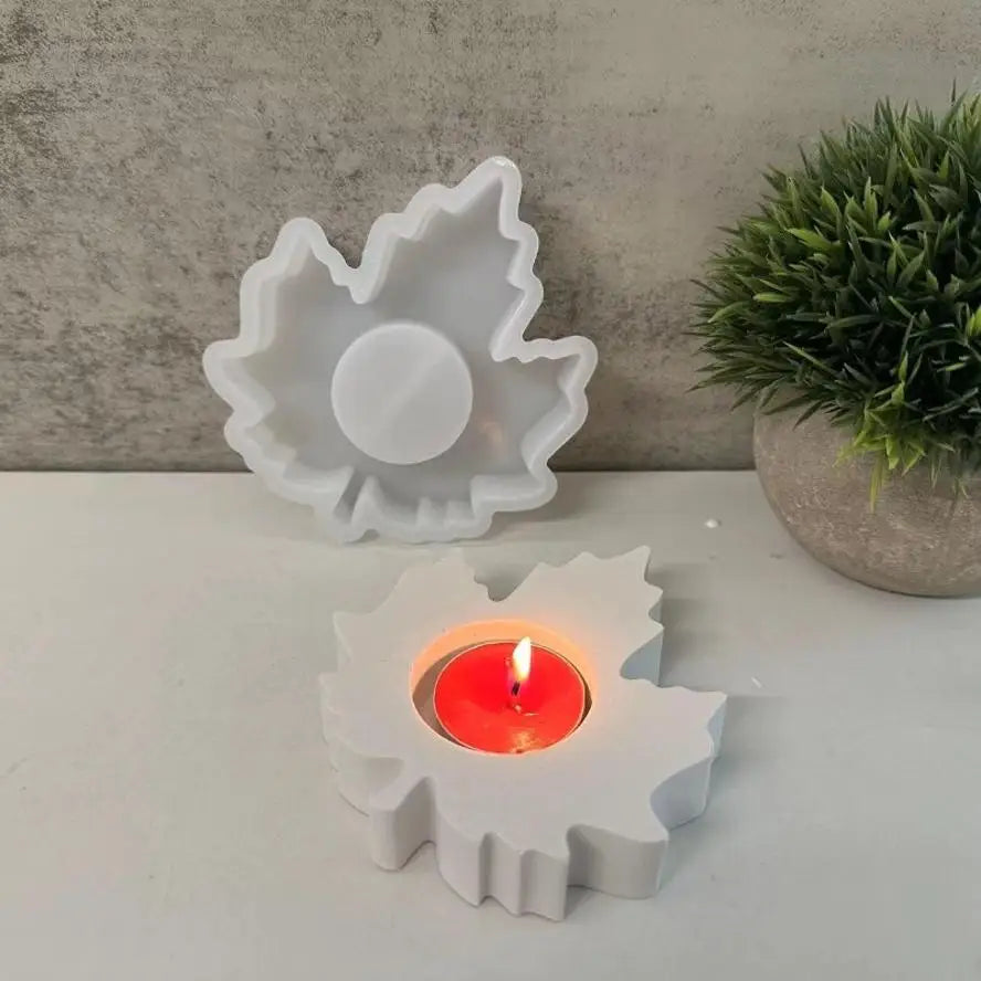 Maple Leaf Silicone Mold – DIY Tea Light & Resin Candle Holder Silicone Craft Mold Axl