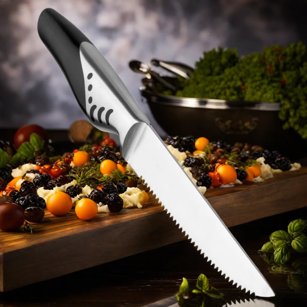 1.4116 German Steel Serrated Steak Knife – Sharp Polished Handle Steak Knife Axl
