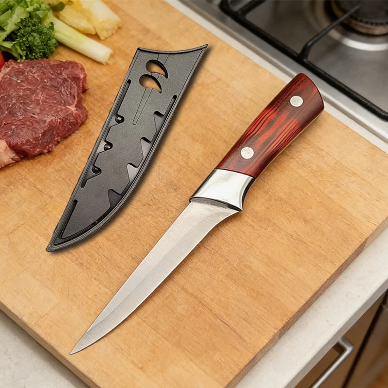 Stainless Steel Boning Knife with Sheath | Sharp Chef Knife Boning Knife Axl