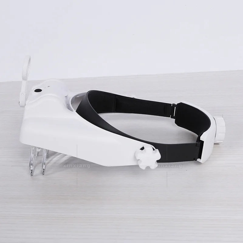 Headband Magnifier LED Rechargeable Loupe – Interchangeable Lens Headband Magnifier Loupe Axl