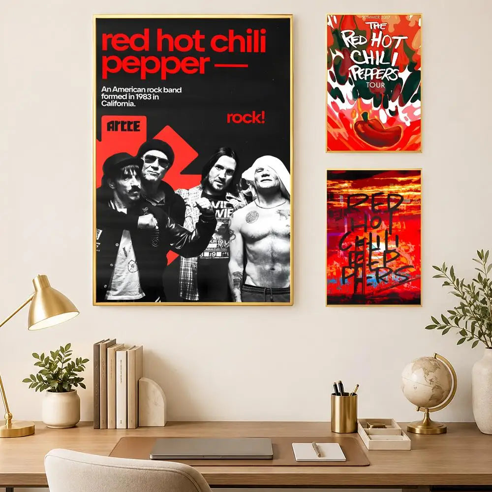 Red Hot Chili Peppers Wall Poster – Self-Stick HD PVC Decor Wall Art Poster Axl