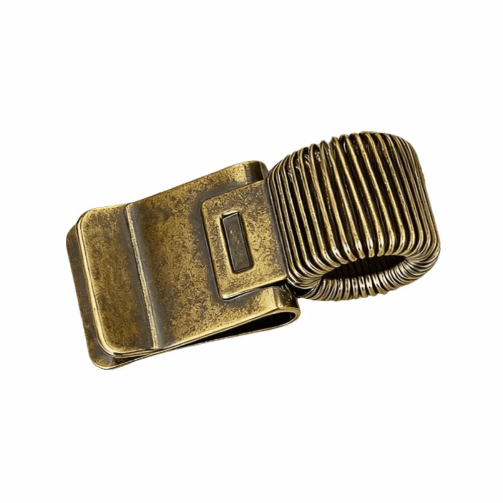 Retro Metal Spring Pen Clip – Notebook Pen Holder Pen Clip Holder Axl Bronze