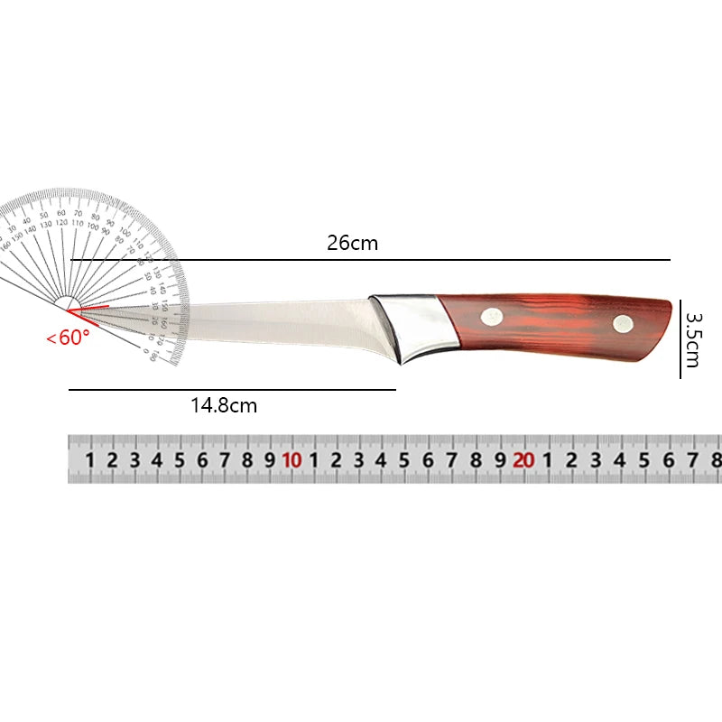 Stainless Steel Boning Knife with Sheath | Sharp Chef Knife Boning Knife Axl