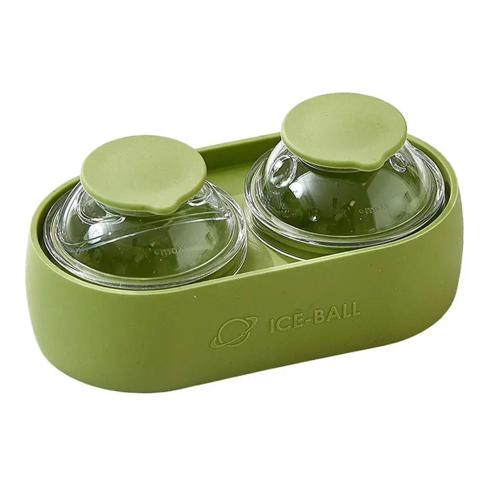 Moon Texture Silicone Ice Ball Mold – 2 Large Sphere Cavities Silicone Ice Mold Axl Green
