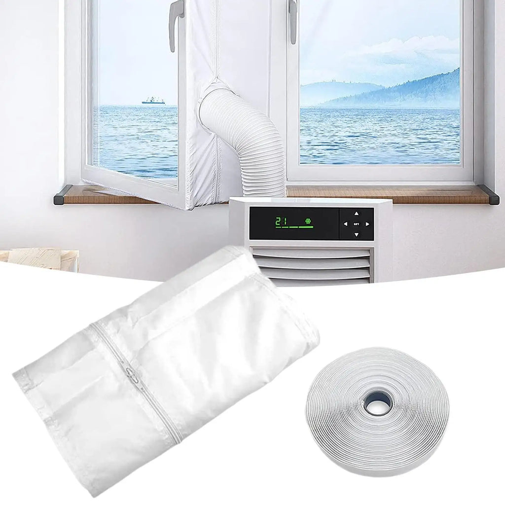 Portable AC Window Seal Kit – No-Drill Soft Cloth Vent Cover AC Window Seal Kit Axl