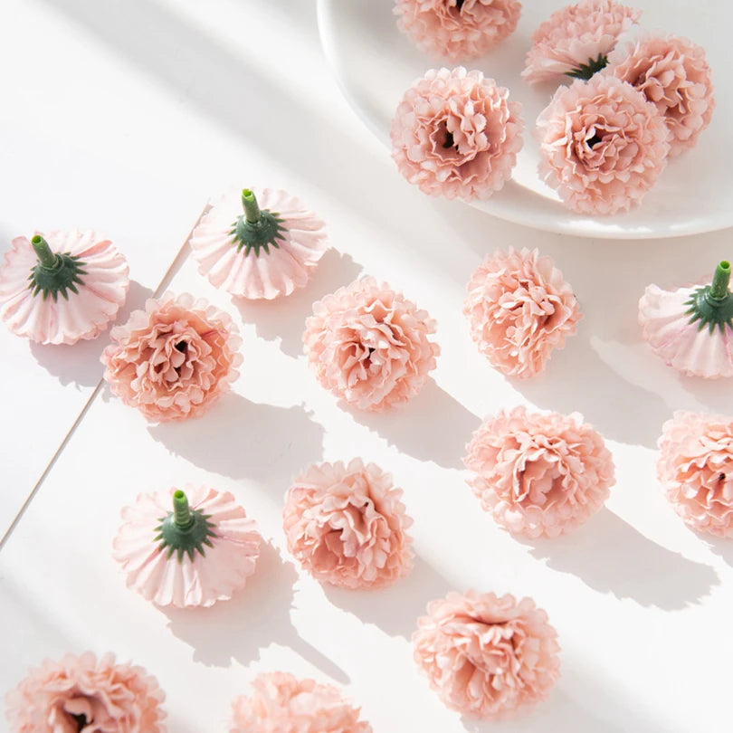 10 Mini Silk Carnation Artificial Flowers – Crafts & Home Decor Artificial Flowers Axl