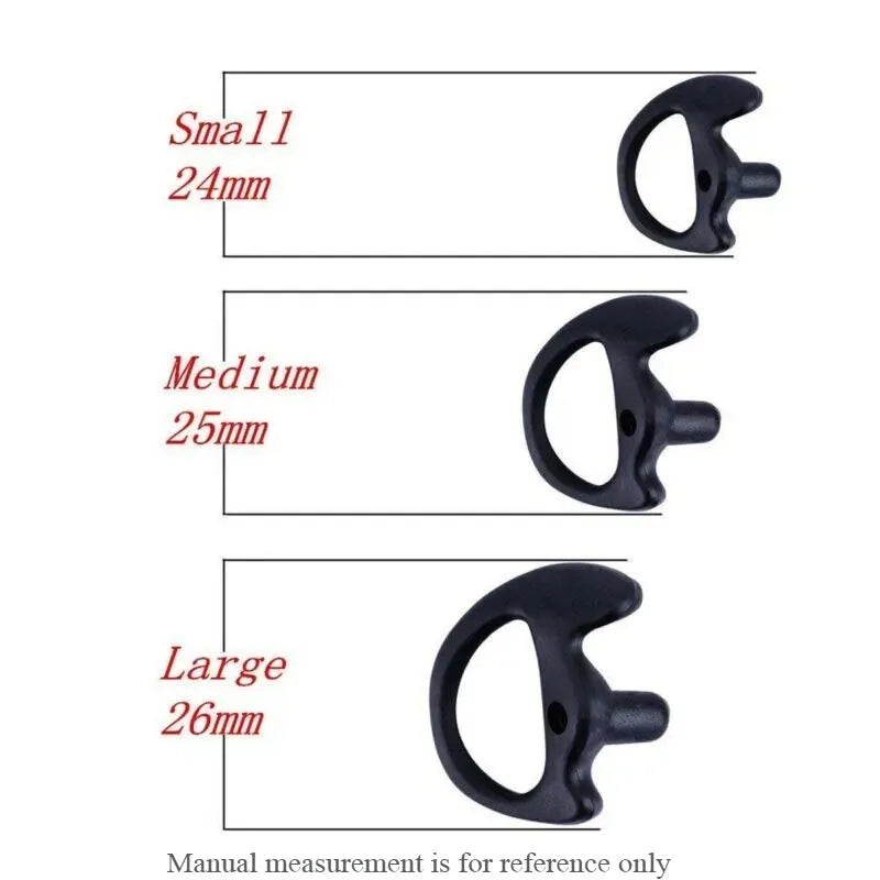 Soft Silicone Earmold Kit – 2-Way Radio Coil Tube Earpiece Radio Earpiece Kit Axl