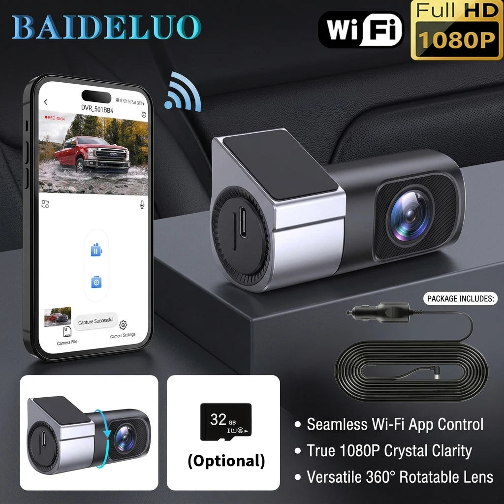 1080P Mini WiFi Dash Cam | Night Vision & Parking Monitor Dash Camera Axl