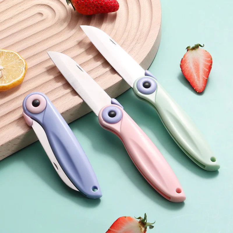 Folding Stainless Steel Fruit Knife – Mini Portable Paring Knife Folding Paring Knife Axl