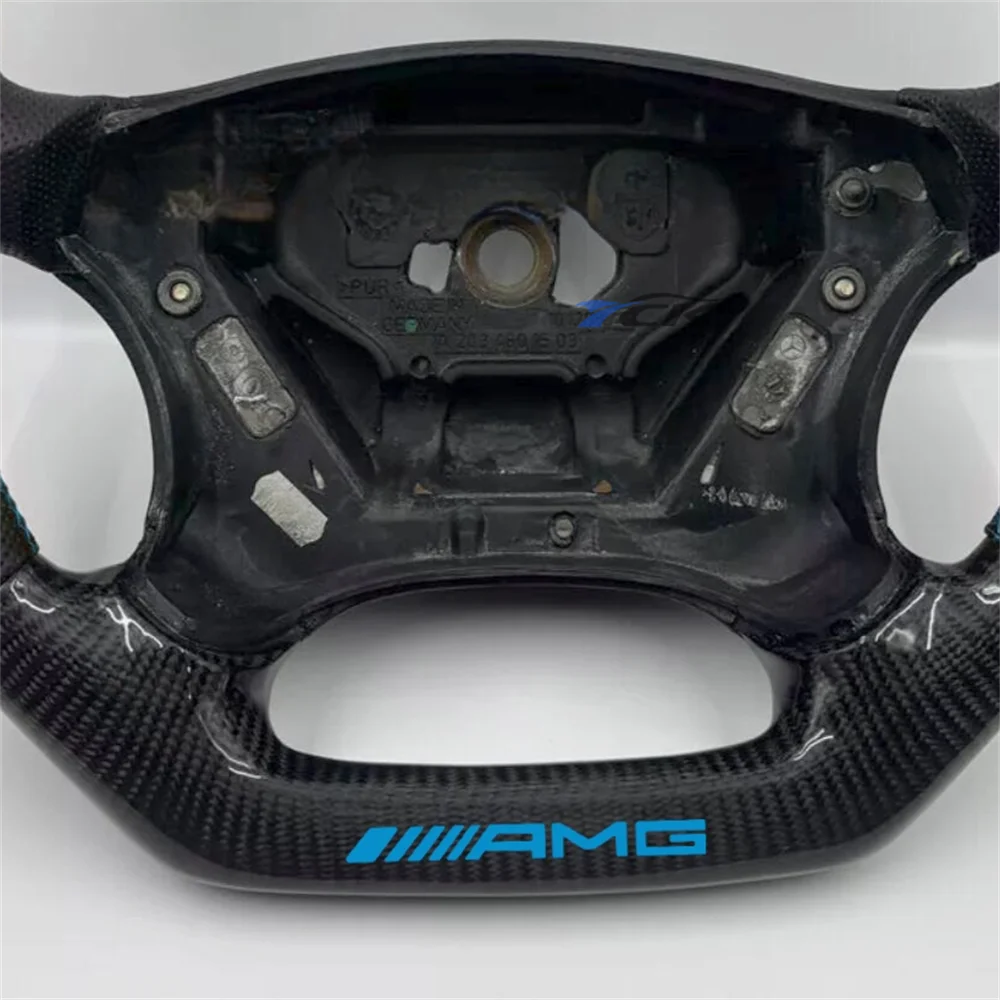Carbon Fiber Leather Steering Wheel – Mercedes W203 C32 AMG Custom Steering Wheel Axl