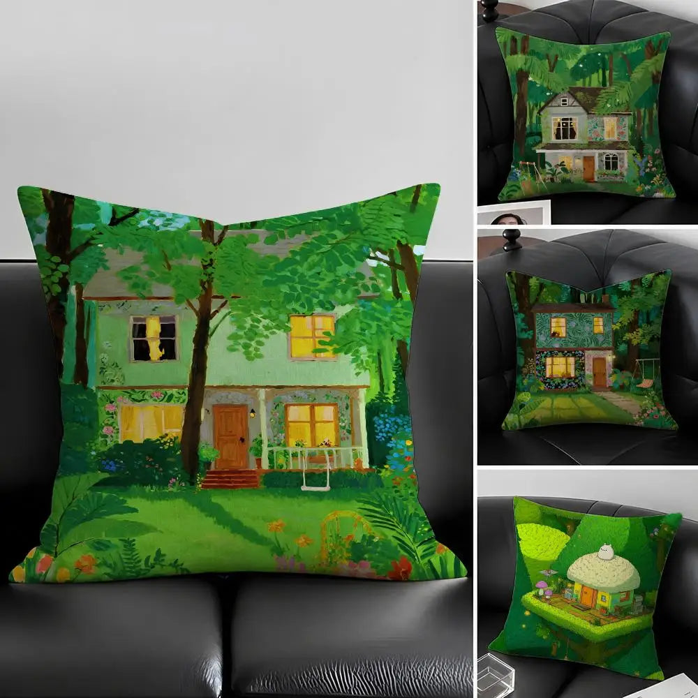 Cabin & Woods Linen Cushion Cover – Sofa, Bed & Chair Decor Linen Cushion Cover Axl