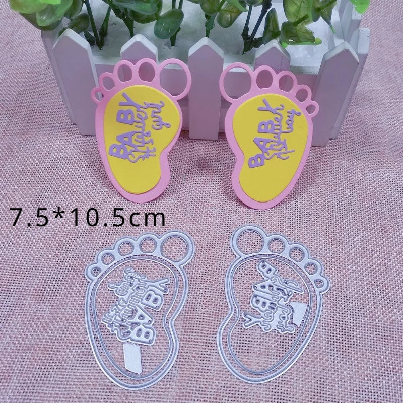 Baby Foot Metal Cutting Dies – Scrapbook & Card Embossing Stencil Craft Cutting Die Axl A