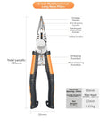 8-Inch Needle Nose Pliers – Wire Stripper, Crimper & Cutter Multi-Function Pliers Axl nose plier China Mainland