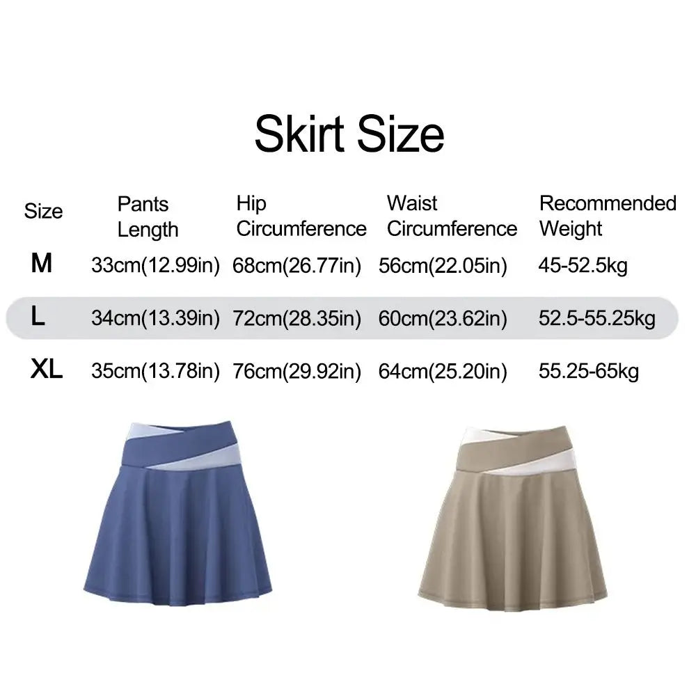 Women's Tennis Skirt with Built-In Shorts | Stretchy Golf Skirt Athletic Tennis Skirt Axl