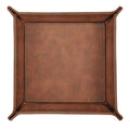 Foldable PU Leather Desktop Storage Box & Desk Organizer Leather Desk Organizer Axl Brown -1pc