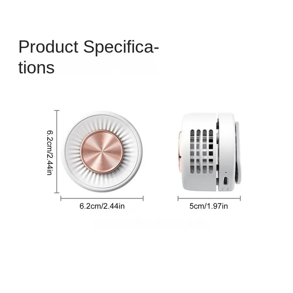 Portable Clip-On Fan – 360° Rechargeable USB Mini Desk Fan Clip-On Mini Fan Axl White
