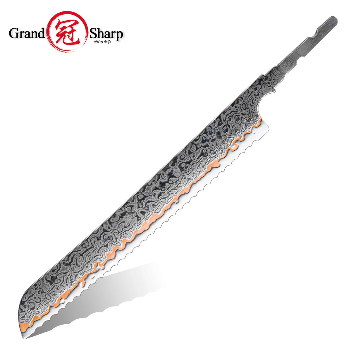 Grandsharp 55-Layer Damascus Steel DIY Knife Blade Set – 1–7 Pcs DIY Knife Blade Set Axl 205mm Blade