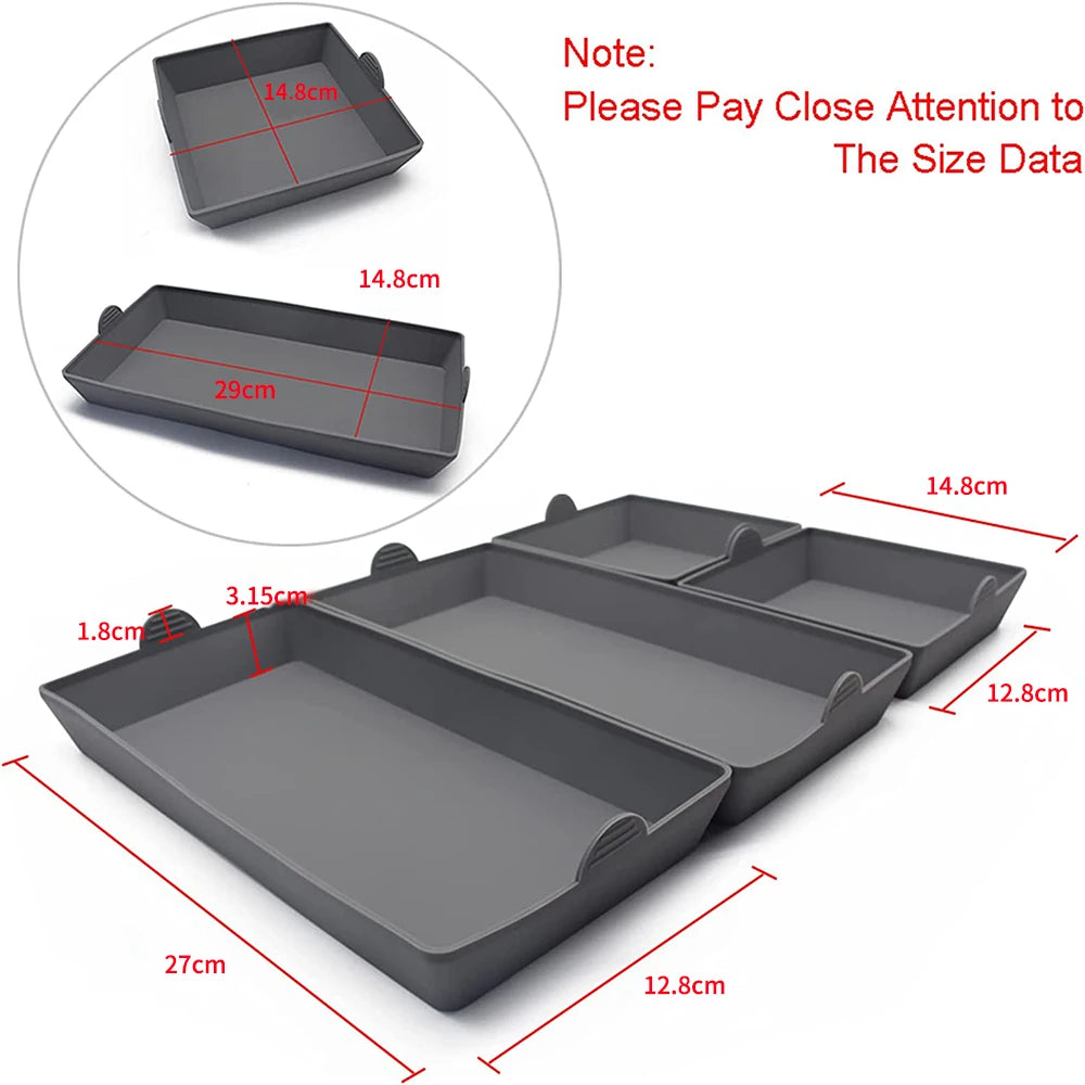 Silicone Air Fryer Baking Pan with Dividers | Nonstick Reusable Silicone Baking Pan Axl
