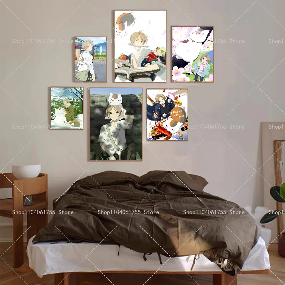 Natsume's Book of Friends Anime Poster – Self-Adhesive Wall Art Anime Wall Poster Axl