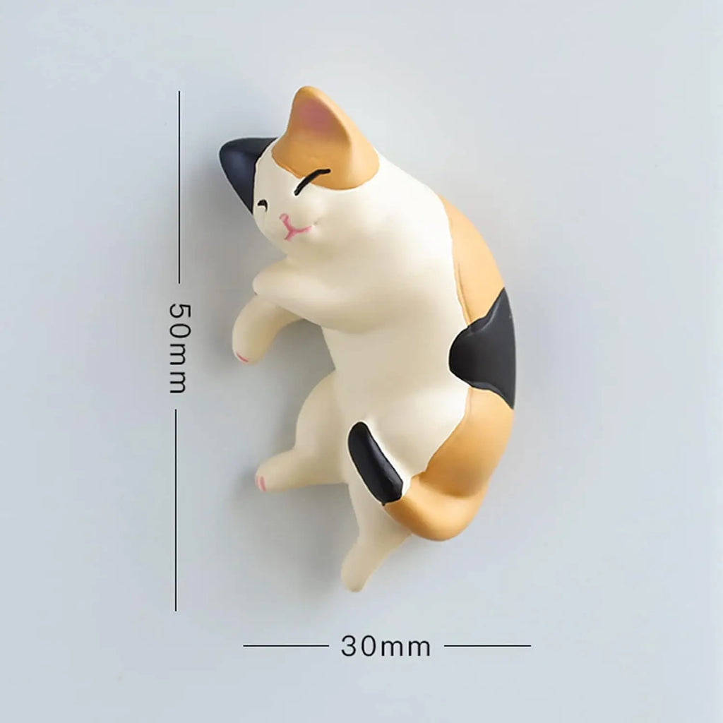 6-Pack 3D Cat Fridge Magnets – Cute Resin Kitty Magnet Set Decorative Magnets Axl