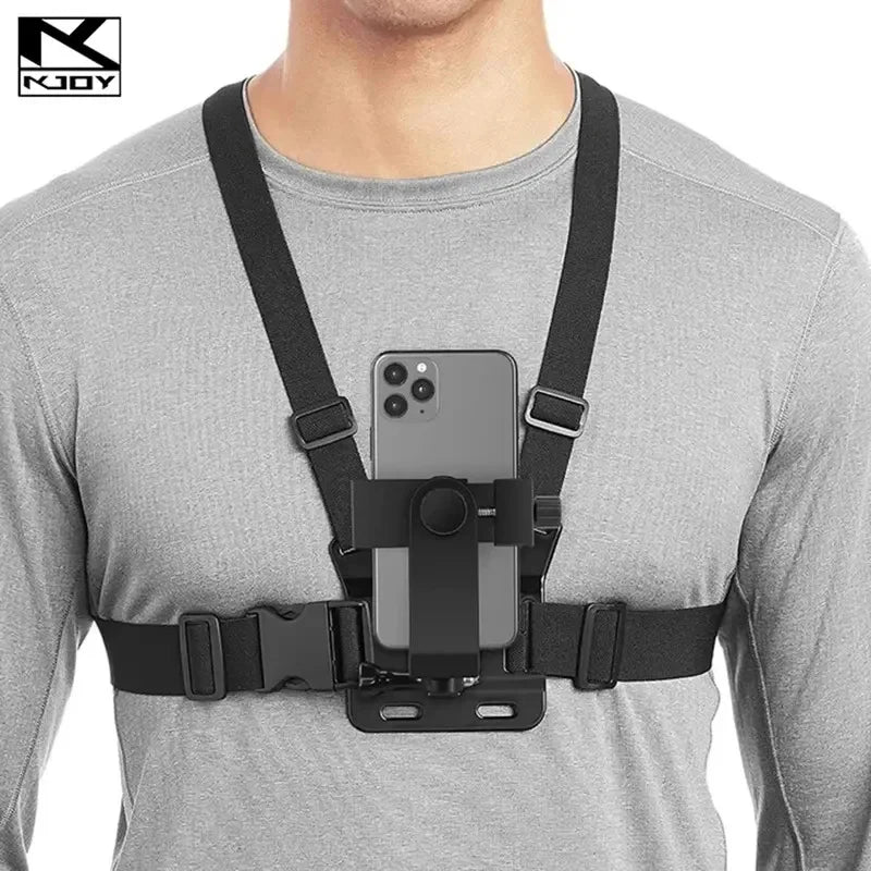 Adjustable Chest Harness Mount – Phone & Action Camera Holder Camera Chest Mount Axl
