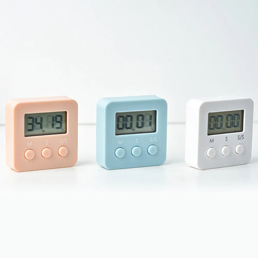 Digital LCD Kitchen Timer – Mute & Loud Alarm, 24-Hour Clock Digital Kitchen Timer Axl