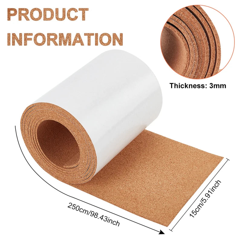 Natural Cork Fabric Sheets 2-Roll – PU Cork Leather for DIY Crafts Cork Craft Fabric Axl AECH04-11855