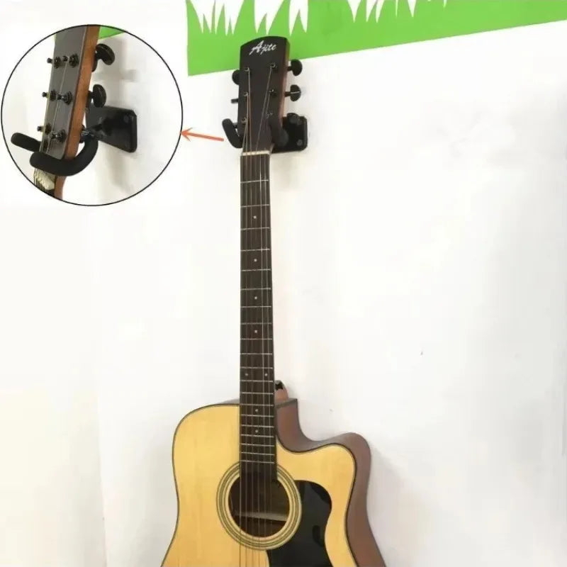 Wall Mount Guitar Hanger Hook – Ukulele, Violin & Bass Fit Guitar Wall Hanger Axl