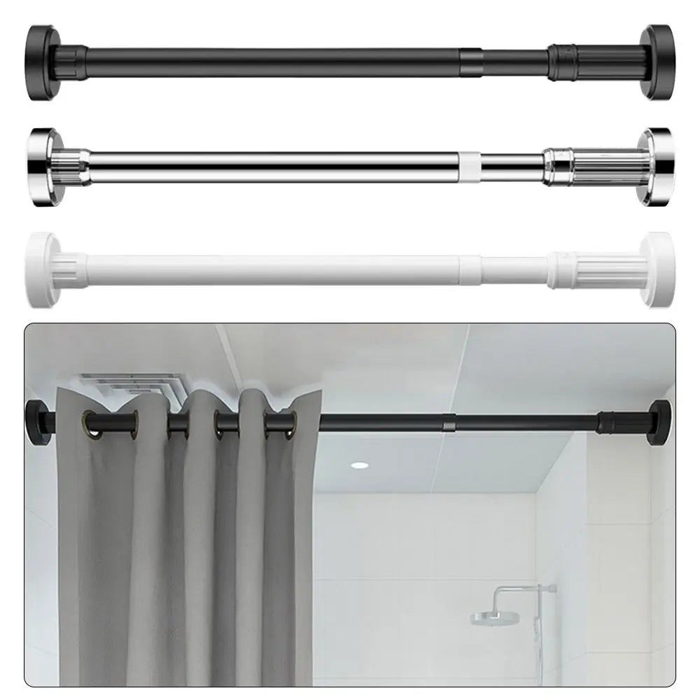 No-Drill Telescopic Clothes Drying Rod 35–80cm Stainless Steel Telescopic Drying Rod Axl