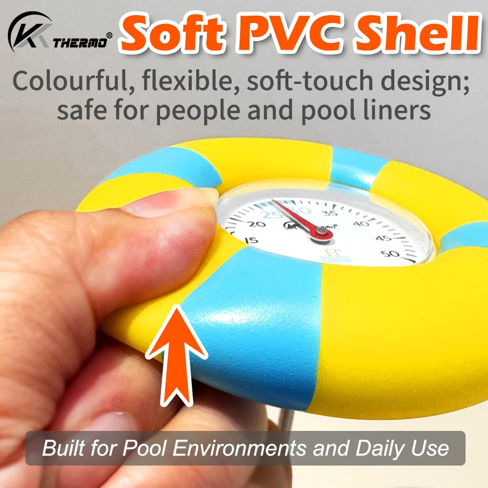 Floating Pool Thermometer – Analog Celsius Dial, No Batteries Pool Thermometer Axl