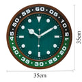 Modern Luminous Silent Wall Clock – Large Minimalist Decor Decorative Wall Clock Axl Green-35X35CM