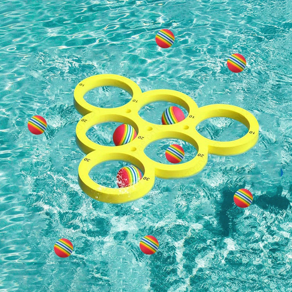 11-Piece Pool Toss Game Set – Floating Water Toy for Families Pool Toss Game Axl